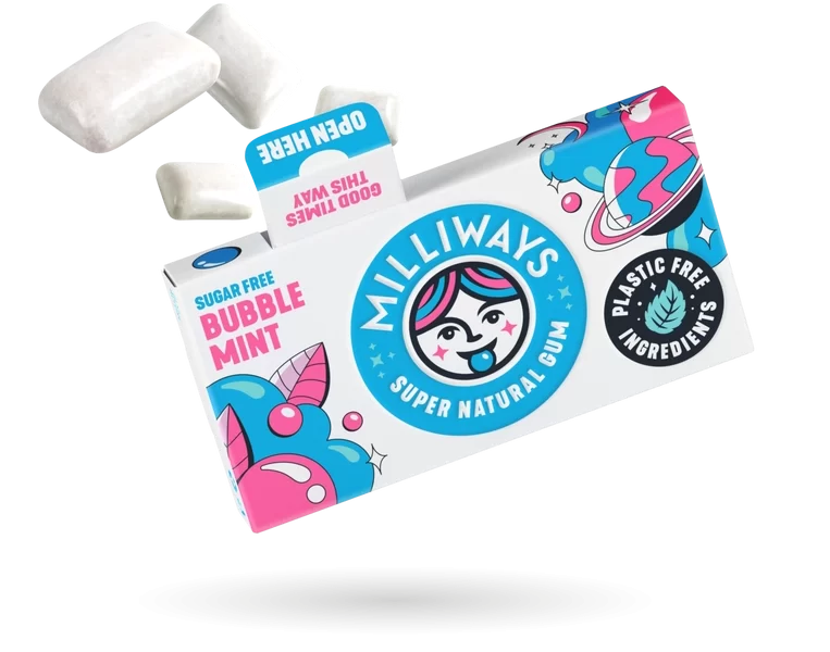 Plastic Free Chewing Gum - Milliways - Bubblemint