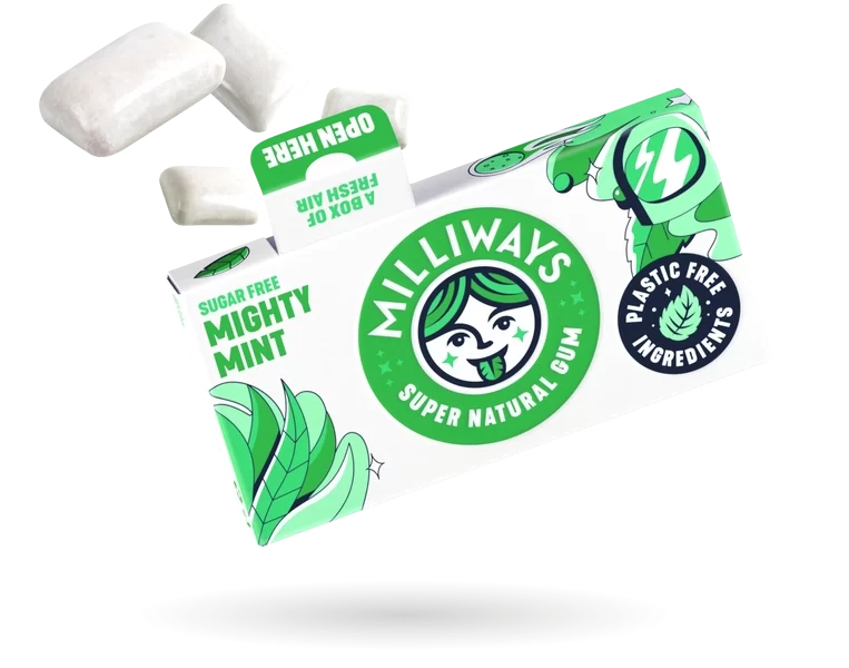 Plastic Free Chewing Gum - Milliways - Mighty Mint