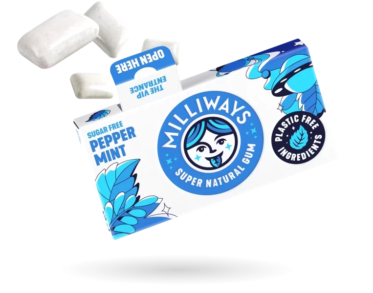 Plastic Free Chewing Gum - Milliways - Peppermint Power