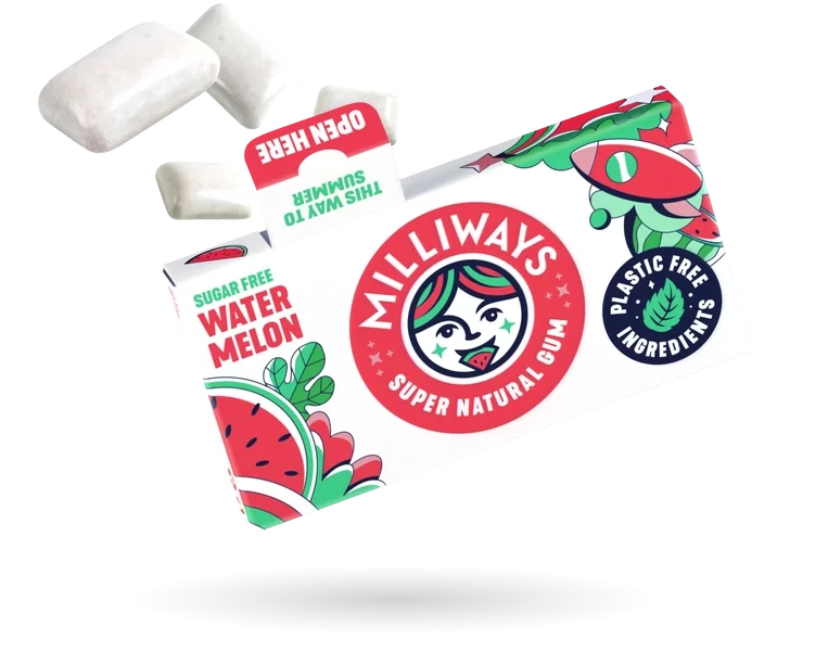 Plastic Free Chewing Gum - Milliways - Watermelon